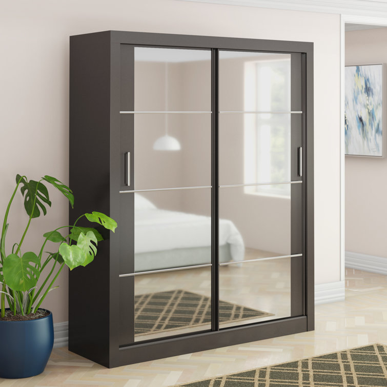 Brayden Studio Tengan 2 Door Sliding Wardrobe Reviews Wayfair
